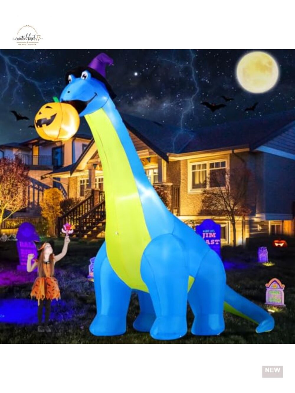 Giant 10ft Dinosaur Halloween Inflatable Yard Decoration